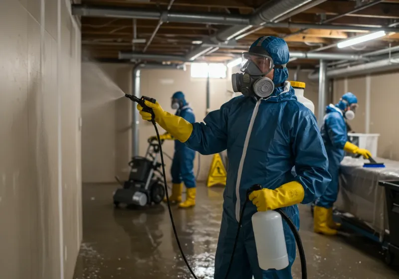 Basement Sanitization and Antimicrobial Treatment process in Douglas, MI