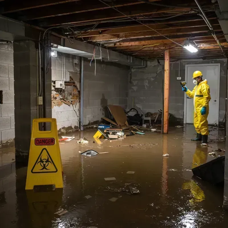 Flooded Basement Electrical Hazard in Douglas, MI Property